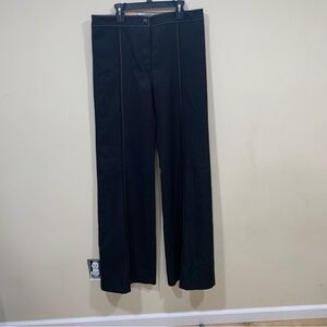 NWT Lemaire 100% Wool pants women’s size 40 striped trousers black
